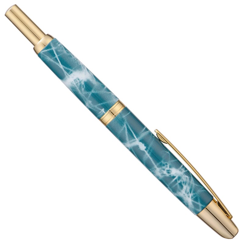 Jinhao 10 Capless Fountain Pen with Box, Marble Blue Retractable
