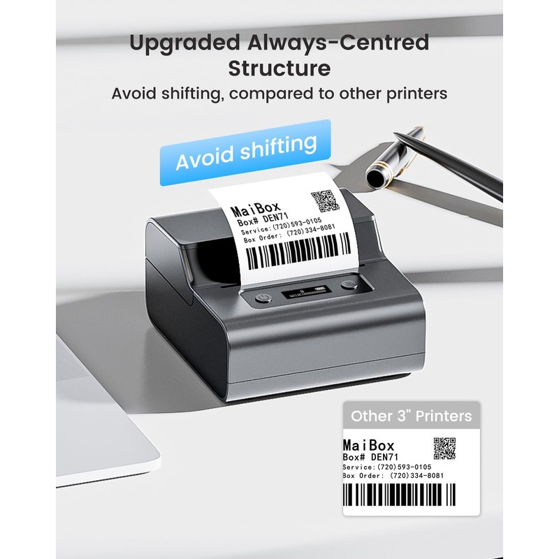 Phomemo M221 Label Maker, New Upgraded 3 Inch Bluetooth Thermal,