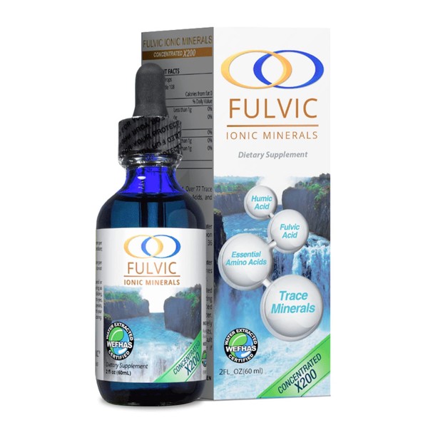 Optimally Organic Water Extracted Fulvic Ionic Acid X200 Concentration - 77 Plant Based Ionic Trace Minerals