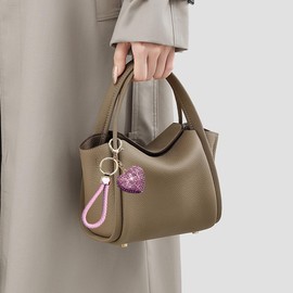 Cute Heart Keychain Accessories for Women,Car Keys Keychain Bling Bag Purse Backpack Charms Decoration Gift for Women Girls (blue)