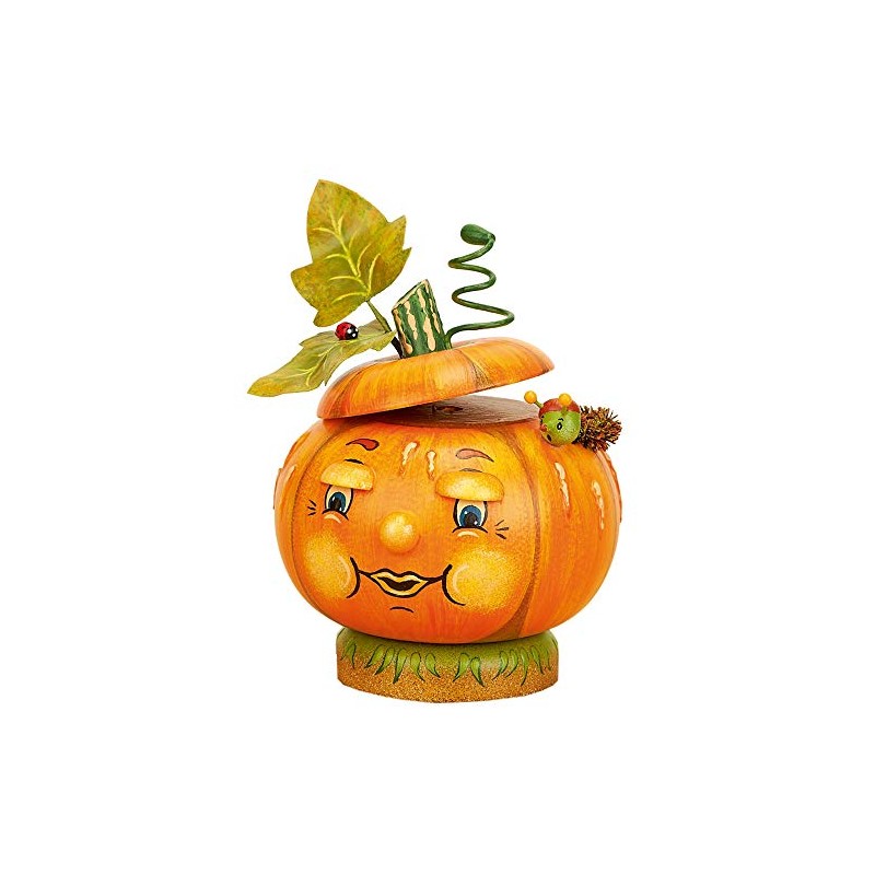 Hubrig-Volkskunst Räuchermann Räucherfigur Kürbis, Höhe 12 cm