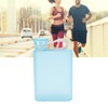 Mumusuki Flat Square Water Bottle 380ml - Leakproof Slim Plastic