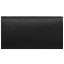Caspar TA360 Women's Elegant Long Chain Clutch Bag Evening Bag, black