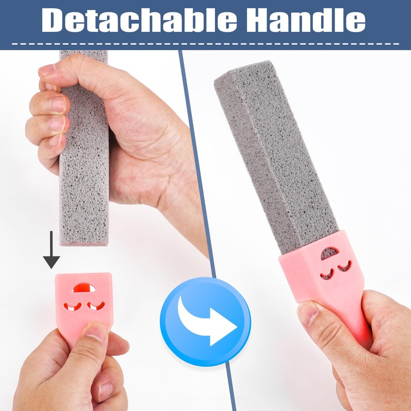 Navona 10 Pack Pumice Stone Scouring Sticks with 2 Universal