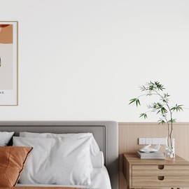 VaryPaper 32" x 118" Matte White Peel and Stick Wallpaper Solid Color White Contact Paper for Countertops Waterproof Kitchen Cabinet Vinyl Wrap Self Adhesive Removable Wallpaper for Bedroom Nursery
