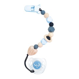 MYREBABY Blue Magnetic Pacifier and Pacifier Clip Set for Reborn Baby Doll Princess Girl,Boy Reborn Babies Doll Accessories