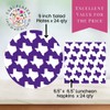 Fabuplates 48pc Purple Fort Worth Texas Party Plates and Napkins