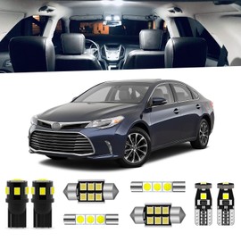 ENDPAGE 13-Pieces Avalon LED Interior Light Kit for Toyota Avalon 2013 2014 2015 2016 2017 2018 White 6000K Interior LED Lighting Package + License Plate Lights, Install Tool