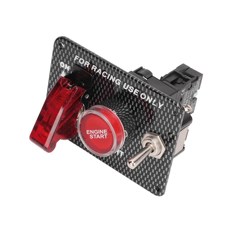 Universal Carbon Fiber Style 12V Ignition Switch Panel Aluminium Alloy