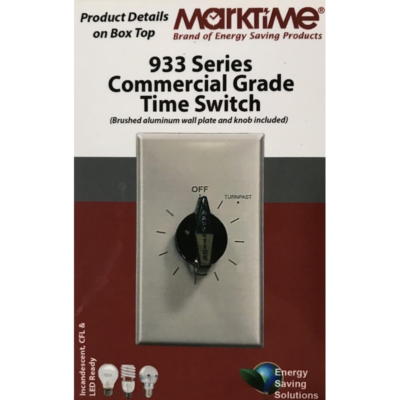 MarkTime 93305 Commercial Grade in-Wall Timer, Four Hours, Brushed Aluminum