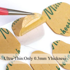 15 Sheets Press on Jelly Glue Waterproof Double Sided Strong Sticky 360 Pcs Breathable Transparent Tabs Ultra Thin Seamless Natural Fit Nails Adhesive Stickers for Nail Art (Large Size)