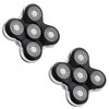 2 x Replacement Shaving Heads for All Skull Shaver Pitbull,