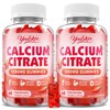 2 Pack Calcium Citrate Gummies 1200 mg, Calcium Supplement for