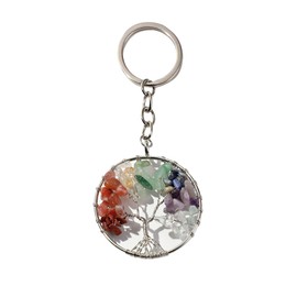 XFSRG Key Fob Women's Tree Life Key Chains Money Tree Key Ring Key Ring Accessories for Car Keys Bags, silver