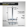DOJA Barcelona Floating Bracket for Intelligent Shelves 76 x 19