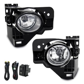 WEZEMLIGHT Fog Lights Assembly Replacement For 2009-2014 Nissan Maxima with H11 12V 55W Halogen Bulbs Included Switch And Wiring Kit(Clear Lens)