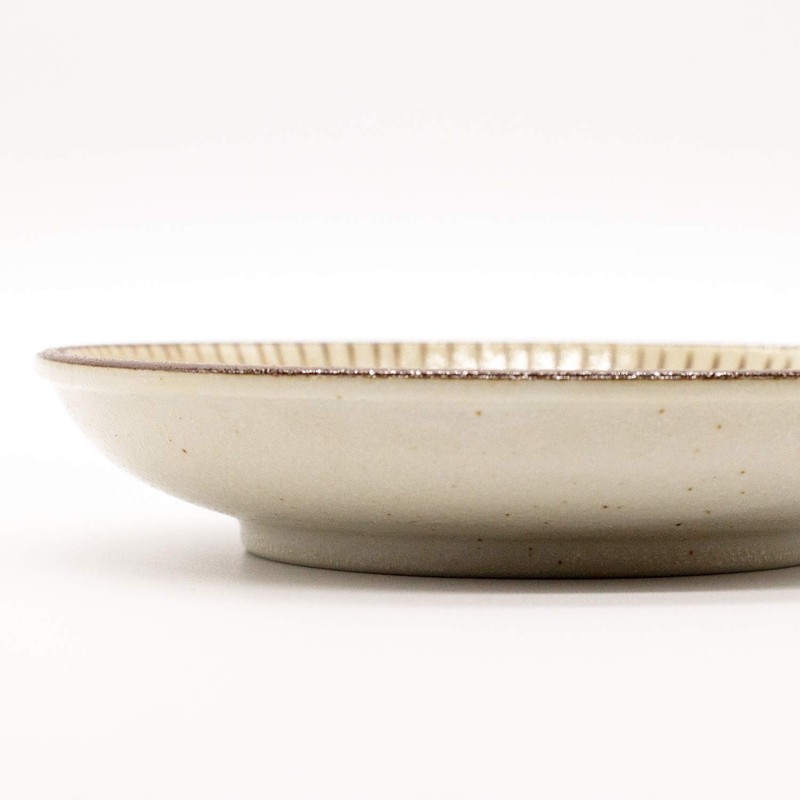 Ichikyu Mino Ware Plate, Diameter Approx. 5.1 inches (13 cm),
