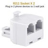 Uvital RJ11 Duplex Wall Jack Adapter Dual Phone Line Splitter