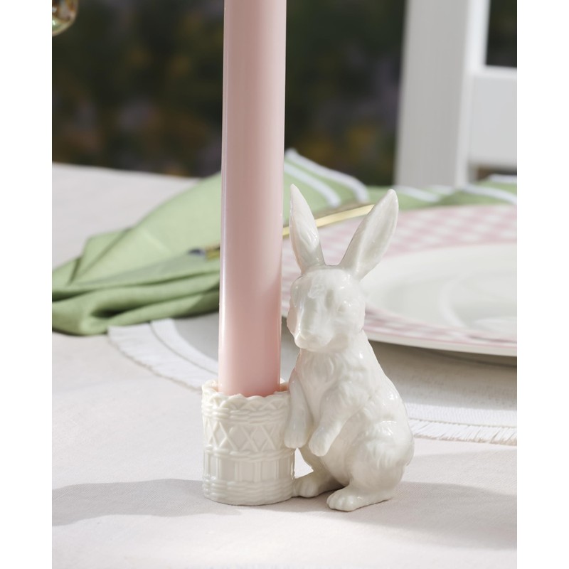 Lenox 897943 Wicker Creek Bunny Candle Holders, Set of 2,