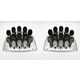 KNS Accessories Pair Vintage Style Chrome Pipe Organ Speaker Covers For 5x7 & 6x9 Speakers