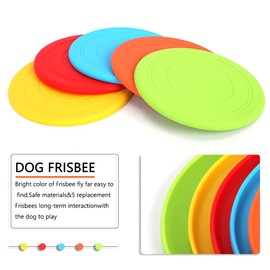 tipatyard 5 Pack Dog Frisbee,Dog Flying Disc Puppy Flyer Toy React Faster Training Interactive Toys for Small Medium Dog Lightweight Floating Saucer