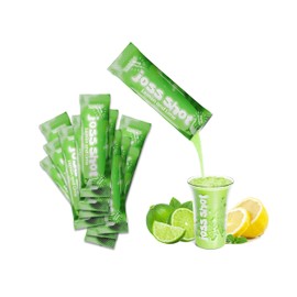 12 Joss Shots Lemon & Lime - Fizzing Sherbety Party Energy & Mood Boosters - Legal Upper With No Comedown - 50mg Caffeine + Taurine + L-Theanine + B-Vitamins + Amino Acids + Endorphin Precursors