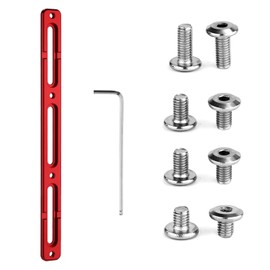 Bike Bottle Cage Adapter, Bicycle Bottle B-RAD Mounting Base Aluminum Alloy Adjustable Alt Position Cage Mounts Water Bottle Cage Mount Brackets for MTB Road Mountain Bike (3 Slot, Red)