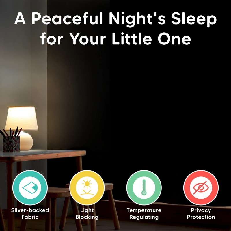 Aycorn Temporary Blackout Blinds & Curtains For Bedroom, Living Room,