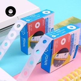 GELRHONR Reinforcement Labels, self-Adhesive Reinforcement Ring Labels for Repairing and Strengthening Punched Holes 500 Pack - Transparent