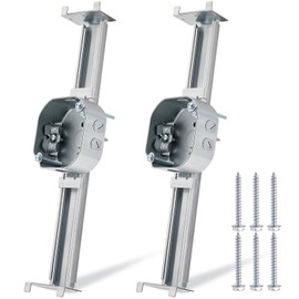 Tandefio 2 Pcs Adjustable Ceiling Fan Bracket Ceiling Mounting Bracket Electrical Box for Fans and Light Fixtures, 14.7 Inches in Length