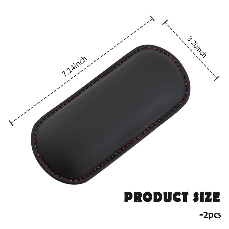 Stacool 2PCS Car Door Armrest Pads,Soft Leather+Memory Foam Car Knee