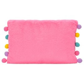 iscream Rainbow Dream Applique 16" x 10" Rectangular Furry Accent Pillow