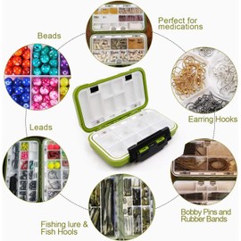 Tackle Box, - 16 Compartment Waterproof Portable Tackle Box Organizer With Storing Tackle Set Plastic Storage - Mini Utility Lures Fishing Box, Small Organizer Box Containers For Trout, Jewelry, Bead