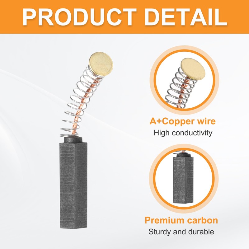 PATIKIL Carbon Brushes 0.79x0.2x0.2 Inch for Electric Motors Power Tool