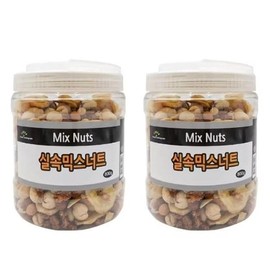 굿모닝너츠 실속 믹스너트 2통 총1.6kg내외 Good Morning Nuts Bulk Mixed Nuts 2 Containers Total Approximately 1.6kg