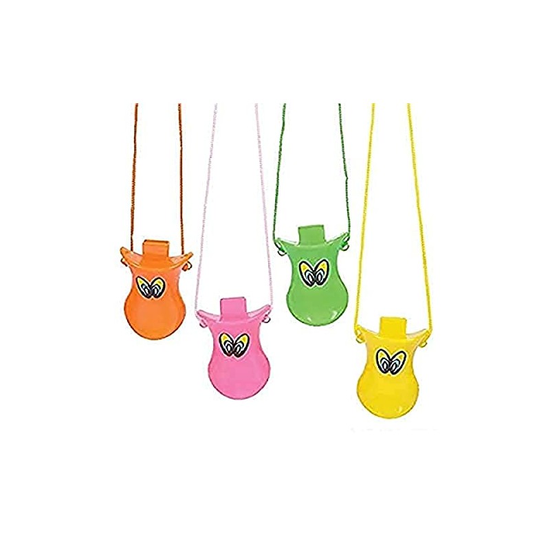 Multicolor Duck Call Whistles - One Dozen (12)