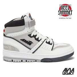 Avia 880 Men’s Basketball Shoes, High Top Retro Sneakers for Indoor or Outdoor, Street or Court - White/Black, 10 Medium