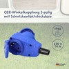 cartrend Explorer CEE Angled Coupling 3-Pin & Earthing Contact Socket