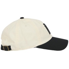 American Needle SMU674 Men's Women's Men's Women's Brand Logo Simple Stylish Cute NEW YORK BLOCK Ballpark New York 6 Panel Low Cap Panel Cap Sports Casual Gym Black Free Size, NY off-white × black