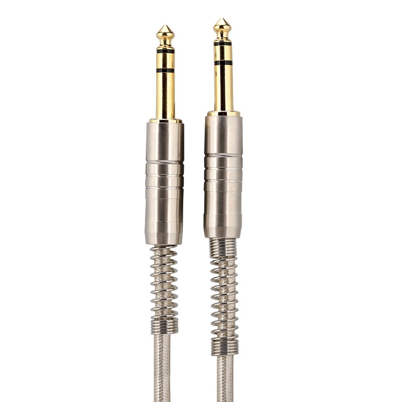 Gold Plated 6.35mm Male to Male Adapter Stereo Extension Audio