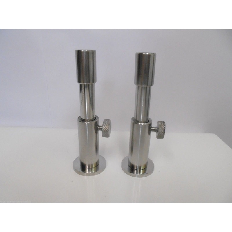 TMC 2 x Stainless Steel Stage stands with locking nuts,