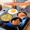 Sunicon 4 Cup Eggs Pan, Cast Iron Fried Egg Pan,