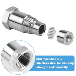 DBREAKS Lambda Sensor Adapter Pack of 2 M18 x 1.5 Oxygen Sensor Adapter, Lambda Sensor Eliminator Extender Adapter, Stainless Steel O2 Oxygen Sensor Spacer Extender Car Exhaust System Universal