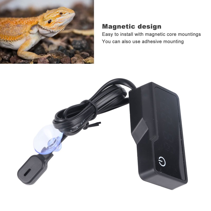 Reptile Digital Thermometer Hygrometer Magnetic Reptile Humidity and Temperature Meter