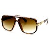 zeroUV - Classic Square Frame Plastic Flat Top Aviator Sunglasses