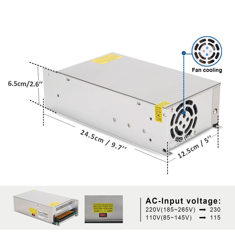 12V 100A 1200W DC Switching Power Supply Adapter PSU AC-DC