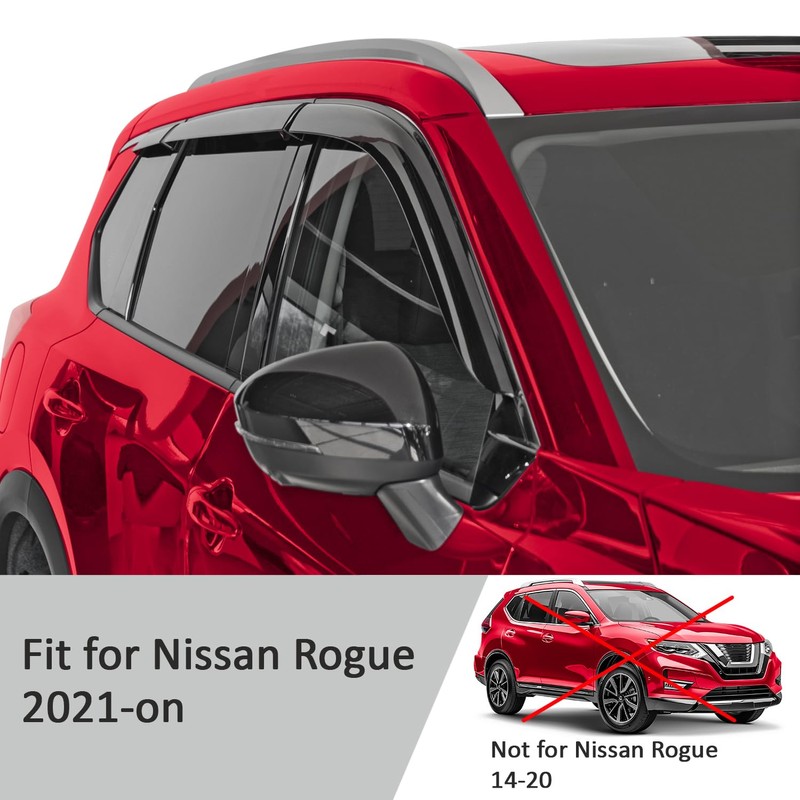Voron Glass Tape-on Extra Durable Rain Guards for Nissan Rogue