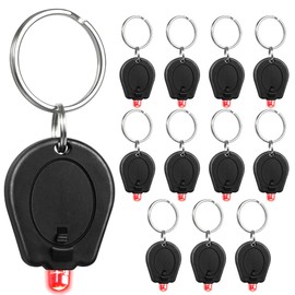 RaySoar 12 Pack Ultra Bright Red LED Keychain Flashlight, Mini Red Light Keychain Flashlight, Red Keychain Flashlight for Night Observation
