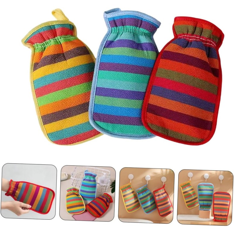 Guantes Exfoliantes Ducha Doble Cara Yardenfun 3 Piezas – Spa