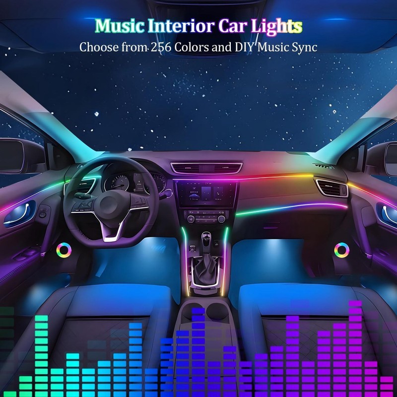 Interior Car LED Strip Lights, Acrylic LED Lights for Car